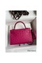 Hermes Kelly Mini II Sellier Handmade Bag In Rose Red Ostrich Leather Replica