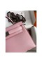 Hermes Kelly Mini II Sellier Handmade Bag In Rose Sakura Chevre Mysore Leather Replica