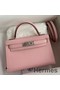 Hermes Kelly Mini II Sellier Handmade Bag In Rose Sakura Epsom Calfskin Replica