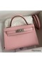 Hermes Kelly Mini II Sellier Handmade Bag In Rose Sakura Epsom Calfskin Replica
