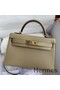 Hermes Kelly Mini II Sellier Handmade Bag In Trench Chevre Mysore Leather Replica