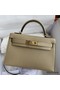 Hermes Kelly Mini II Sellier Handmade Bag In Trench Chevre Mysore Leather Replica