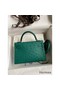 Hermes Kelly Mini II Sellier Handmade Bag In Vert Vertigo Ostrich Leather Replica