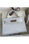 Hermes Kelly Mini II Sellier Handmade Bag In White Epsom Calfskin Replica