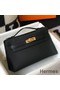 Hermes Kelly Pochette Bag In Black Epsom Leather Replica