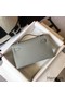 Hermes Kelly Pochette Bag In Blue Glacier Epsom Leather Replica