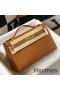 Hermes Kelly Pochette Bag In God Epsom Leather Replica