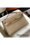 Hermes Kelly Pochette Bag In Gris Tourterelle Epsom Leather Replica