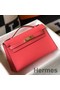 Hermes Kelly Pochette Bag In Rose Lipstick Epsom Leather Replica
