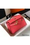 Hermes Kelly Pochette Bag In Rose Lipstick Epsom Leather Replica
