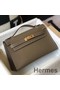 Hermes Kelly Pochette Bag In Taupe Grey Epsom Leather Replica