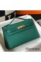 Hermes Kelly Pochette Bag In Vert Veronese Epsom Leather Replica