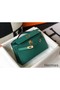 Hermes Kelly Pochette Bag In Vert Veronese Epsom Leather Replica