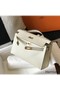 Hermes Kelly Pochette Bag In White Epsom Leather Replica