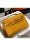 Hermes Kelly Pochette Bag In Yellow Epsom Leather Replica
