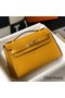 Hermes Kelly Pochette Bag In Yellow Epsom Leather Replica