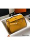 Hermes Kelly Pochette Bag In Yellow Epsom Leather Replica