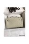 Hermes Kelly Pochette Handmade Bag In Beton Ostrich Leather Replica
