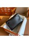 Hermes Kelly Pochette Handmade Bag In Black Lizard Skin Replica