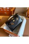 Hermes Kelly Pochette Handmade Bag In Black Lizard Skin Replica