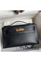 Hermes Kelly Pochette Handmade Bag In Black Swift Calfskin Replica