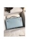 Hermes Kelly Pochette Handmade Bag In Blue Brume Swift Calfskin Replica