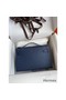 Hermes Kelly Pochette Handmade Bag In Blue Saphir Epsom Calfskin Replica