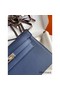 Hermes Kelly Pochette Handmade Bag In Blue Saphir Epsom Calfskin Replica