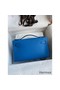 Hermes Kelly Pochette Handmade Bag In Blue Zanzibar Swift Calfskin Replica