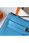 Hermes Kelly Pochette Handmade Bag In Blue du Nord Epsom Calfskin Replica