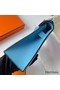 Hermes Kelly Pochette Handmade Bag In Blue du Nord Epsom Calfskin Replica