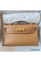Hermes Kelly Pochette Handmade Bag In Chai Swift Calfskin Replica