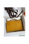Hermes Kelly Pochette Handmade Bag In Jaune Ambre Epsom Calfskin Replica