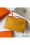 Hermes Kelly Pochette Handmade Bag In Jaune Ambre Swift Calfskin Replica