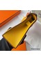 Hermes Kelly Pochette Handmade Bag In Jaune Ambre Swift Calfskin Replica