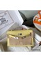 Hermes Kelly Pochette Handmade Bag In Jaune Poussin Epsom Calfskin Replica