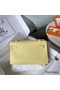 Hermes Kelly Pochette Handmade Bag In Jaune Poussin Epsom Calfskin Replica