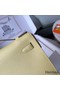 Hermes Kelly Pochette Handmade Bag In Jaune Poussin Epsom Calfskin Replica