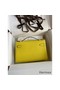 Hermes Kelly Pochette Handmade Bag In Lime Epsom Calfskin Replica