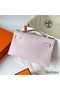 Hermes Kelly Pochette Handmade Bag In Mauve Pale Swift Calfskin Replica