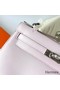 Hermes Kelly Pochette Handmade Bag In Mauve Pale Swift Calfskin Replica