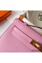 Hermes Kelly Pochette Handmade Bag In Mauve Sylvestre Epsom Calfskin Replica
