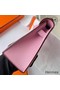 Hermes Kelly Pochette Handmade Bag In Mauve Sylvestre Epsom Calfskin Replica