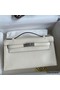 Hermes Kelly Pochette Handmade Bag In Nata Swift Calfskin Replica