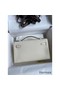 Hermes Kelly Pochette Handmade Bag In Nata Swift Calfskin Replica