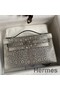 Hermes Kelly Pochette Handmade Bag In Natural Lizard Skin Replica