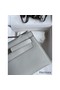Hermes Kelly Pochette Handmade Bag In Pearl Grey Swift Calfskin Replica