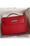 Hermes Kelly Pochette Handmade Bag In Red Epsom Calfskin Replica