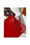 Hermes Kelly Pochette Handmade Bag In Red Shiny Alligator Leather Replica