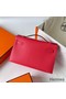 Hermes Kelly Pochette Handmade Bag In Rose Japour Epsom Calfskin Replica